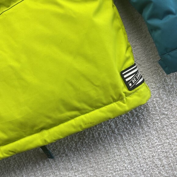DC Downhill Boy XL (Men ~ S) DownInsulated Snowboard Puffer Jacket Blue / Green - Picture 15 of 16